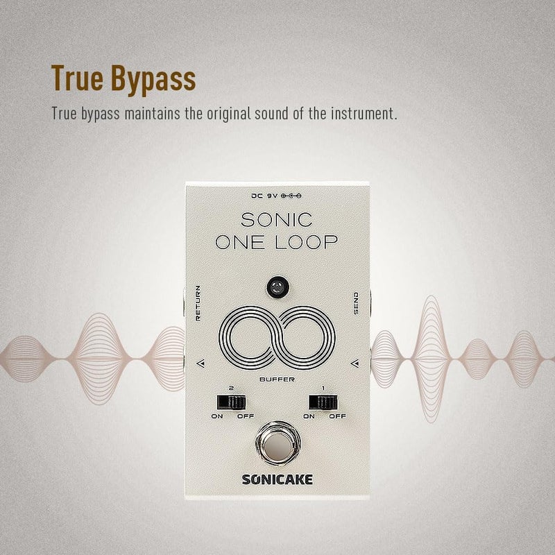 SONICAKE Multifunctional Pedal with AB Line Selection Loop Buffer, 3 in 1 Guitar Bass Effects Pedal, True Bypass - Sonic One Loop - Image 5